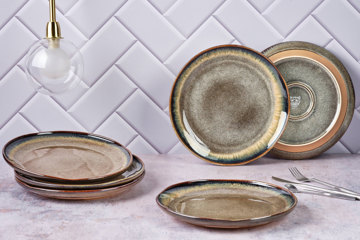 Assiette GENESIS Ø27cm - 6 pièces - Basalte