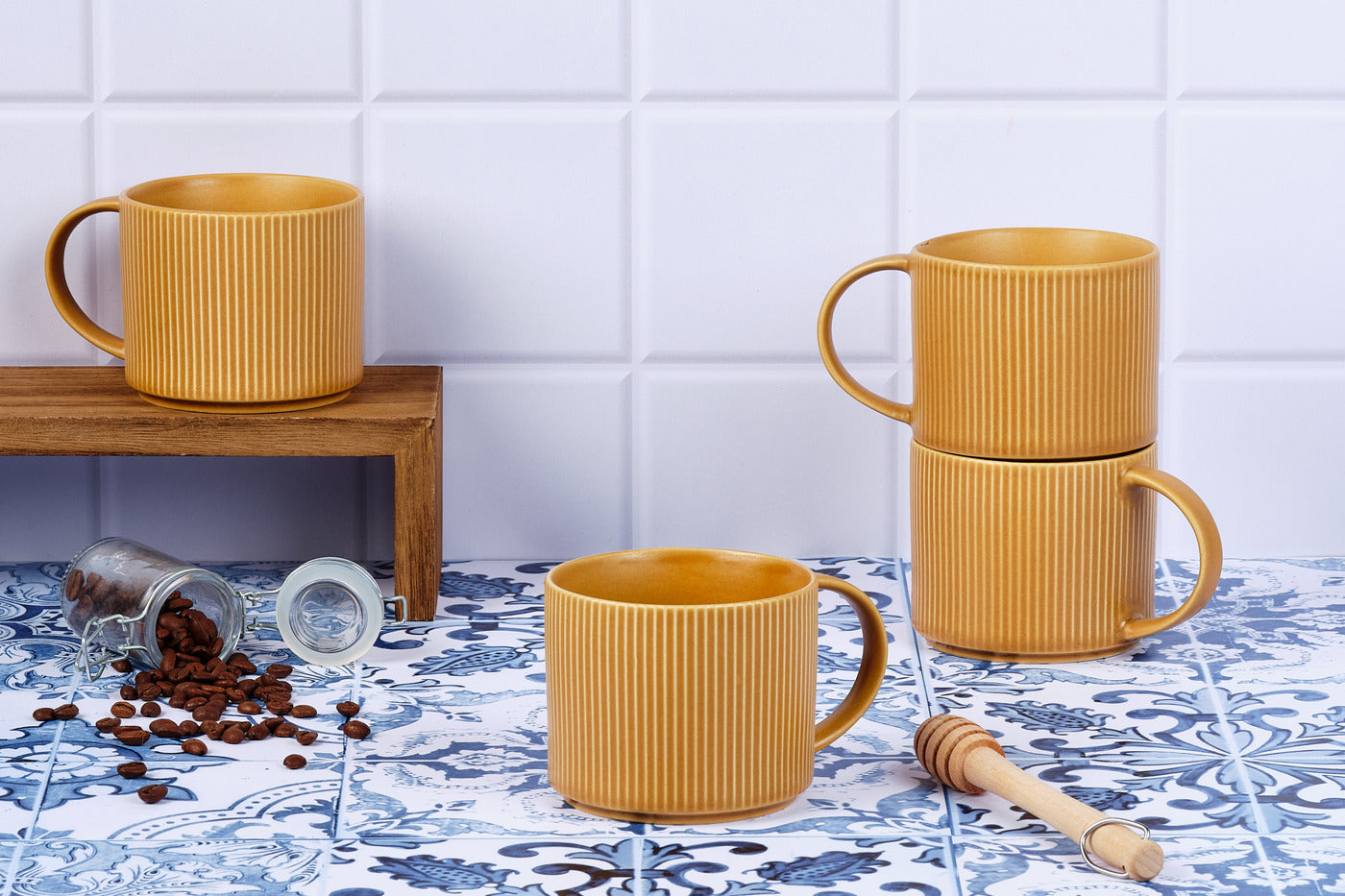 Mug SCANDI 50cl - 4 pièces - Ocre