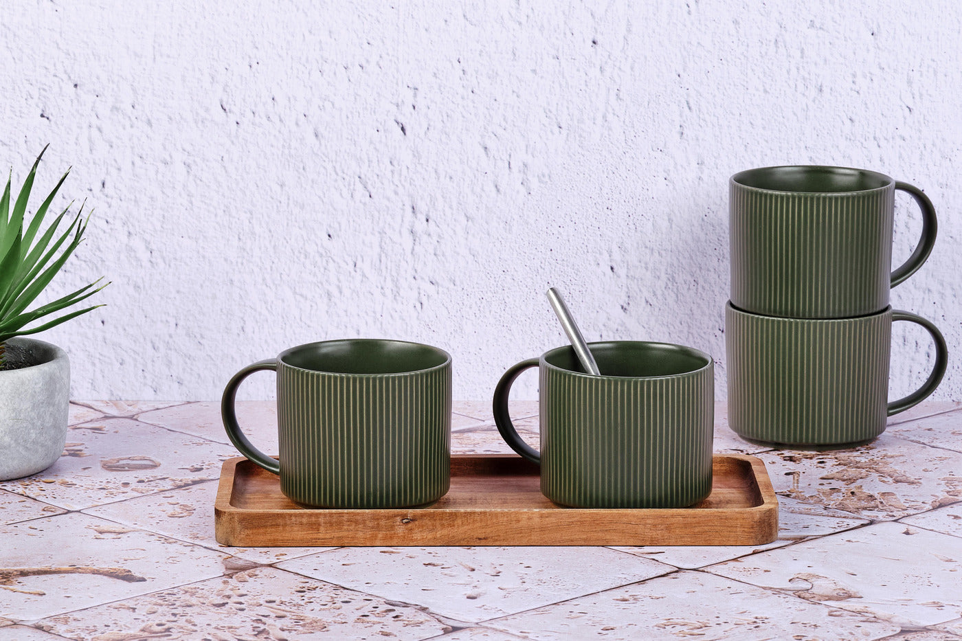 Mug SCANDI 50cl - 4 pièces - Olive