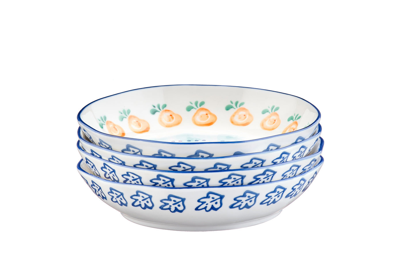 Assiette creuse NAPOLI Ø21,5cm - 4 pièces - Agrume