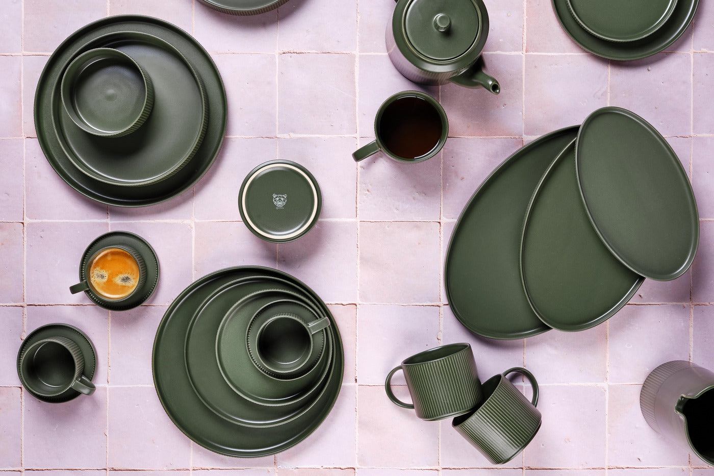 Assiette creuse SCANDI Ø21,5cm - 4 pièces - Olive