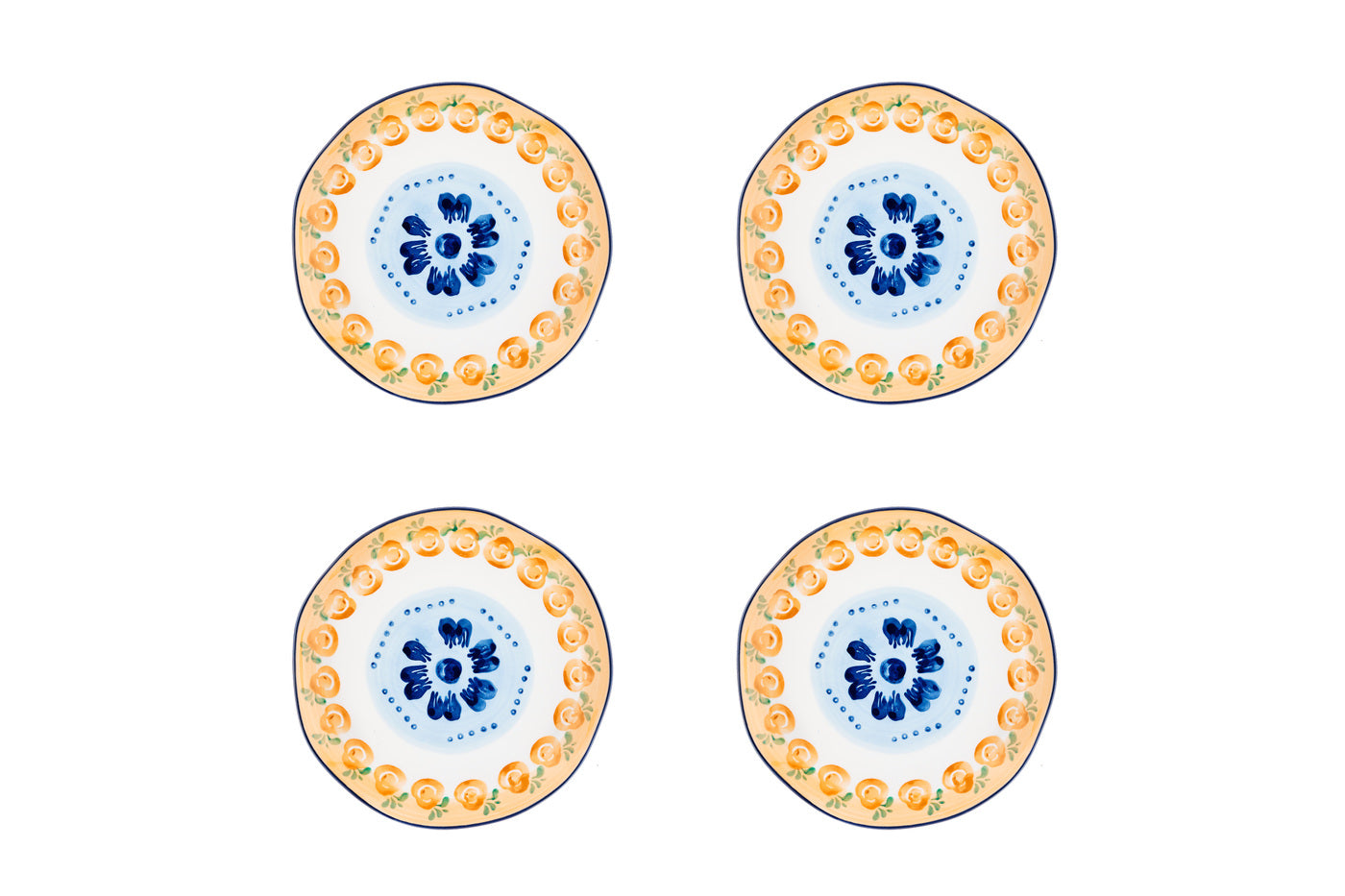 Assiette NAPOLI Ø20cm - 4 pièces - Agrume