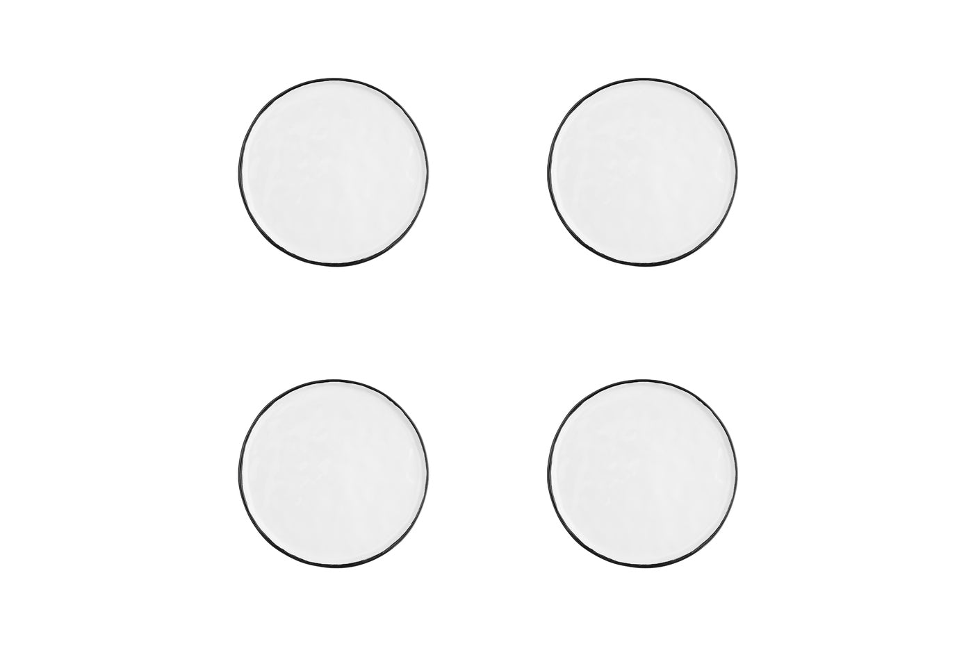Assiette PURE Ø16,5cm - 4 pièces - Blanc Neige