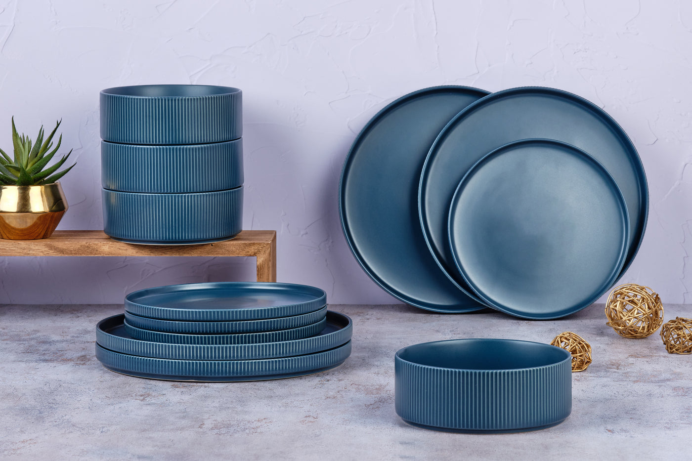 Service Les Essentiels SCANDI - 12 pièces - Marine
