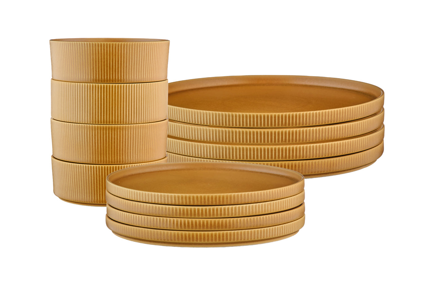 Service Les Essentiels SCANDI - 12 pièces - Ocre