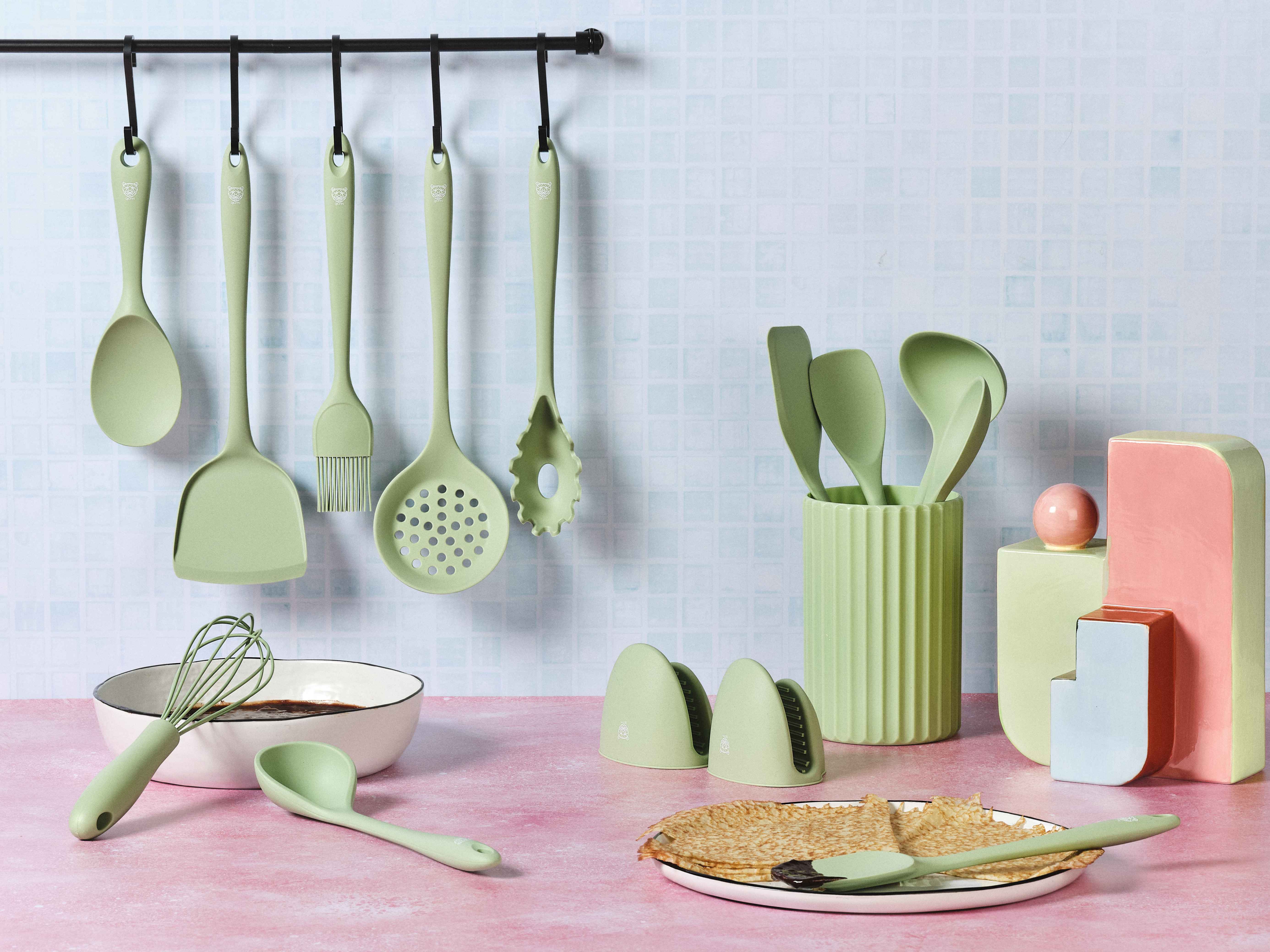 Set d'ustensiles de cuisine en silicone IVAR - 15 pièces