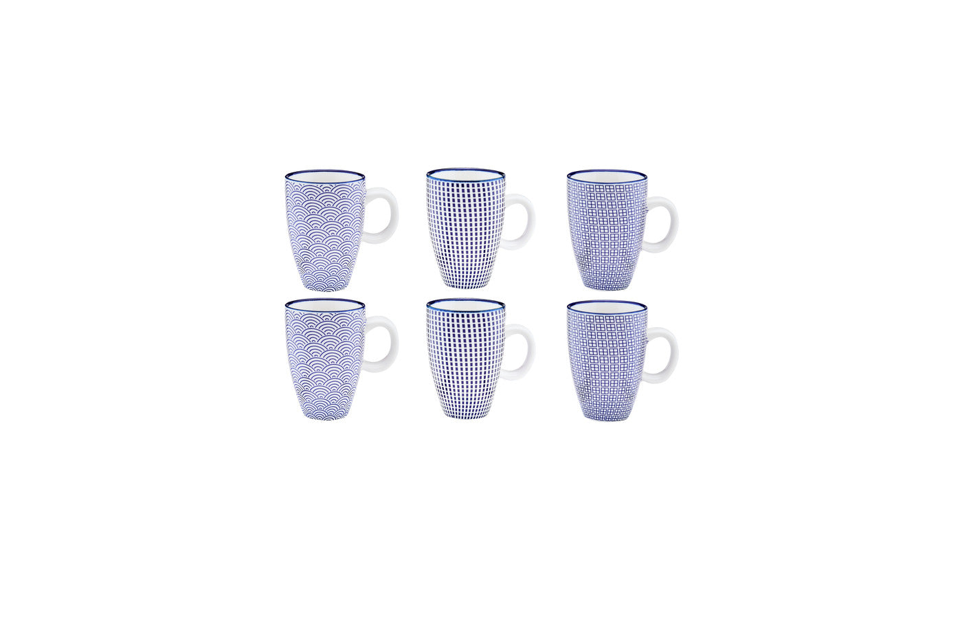 Tasse PATTERN 9cl - 6 pièces - Dark blue