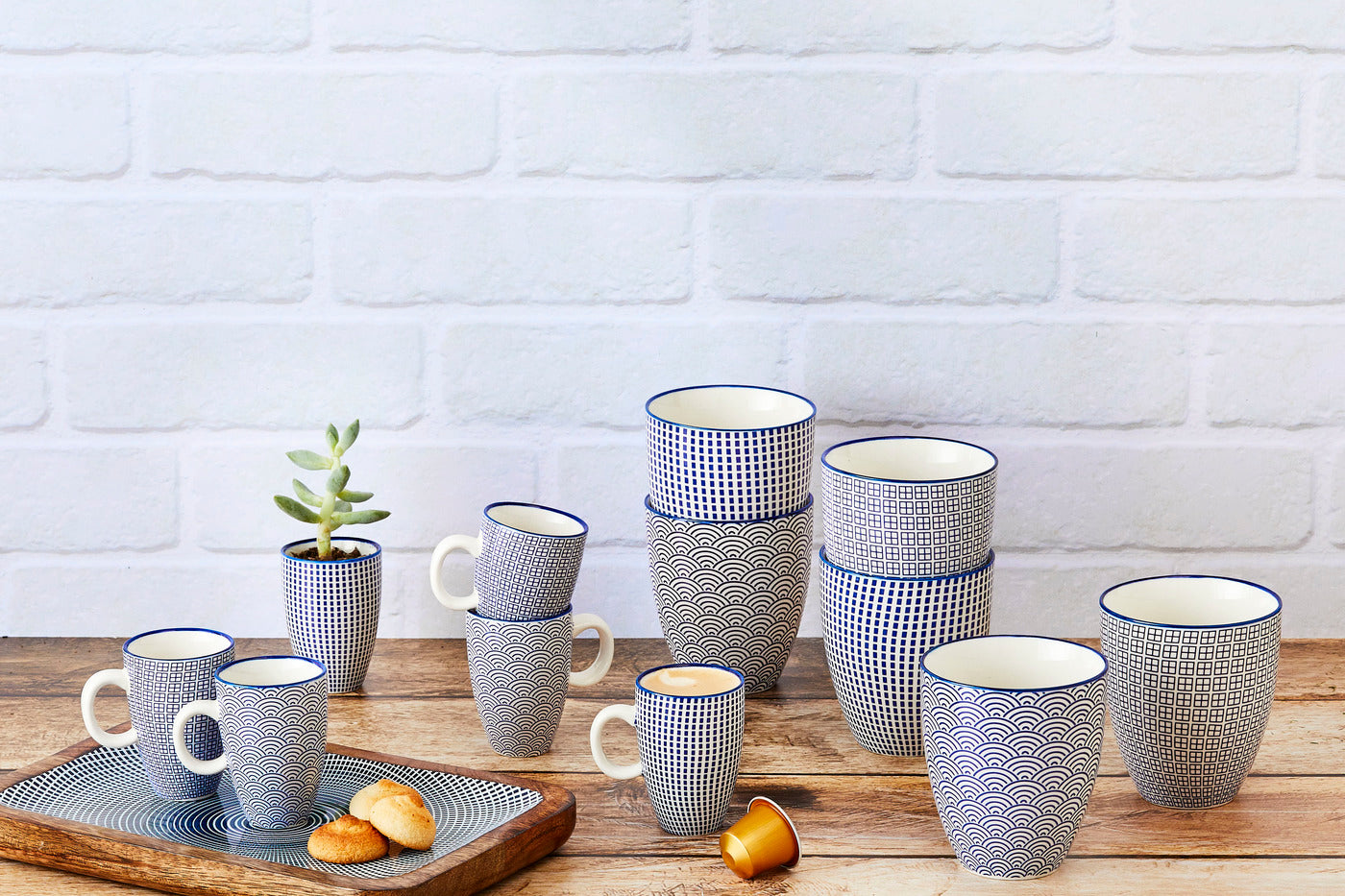 Mug PATTERN 30cl - 6 pièces - Dark blue