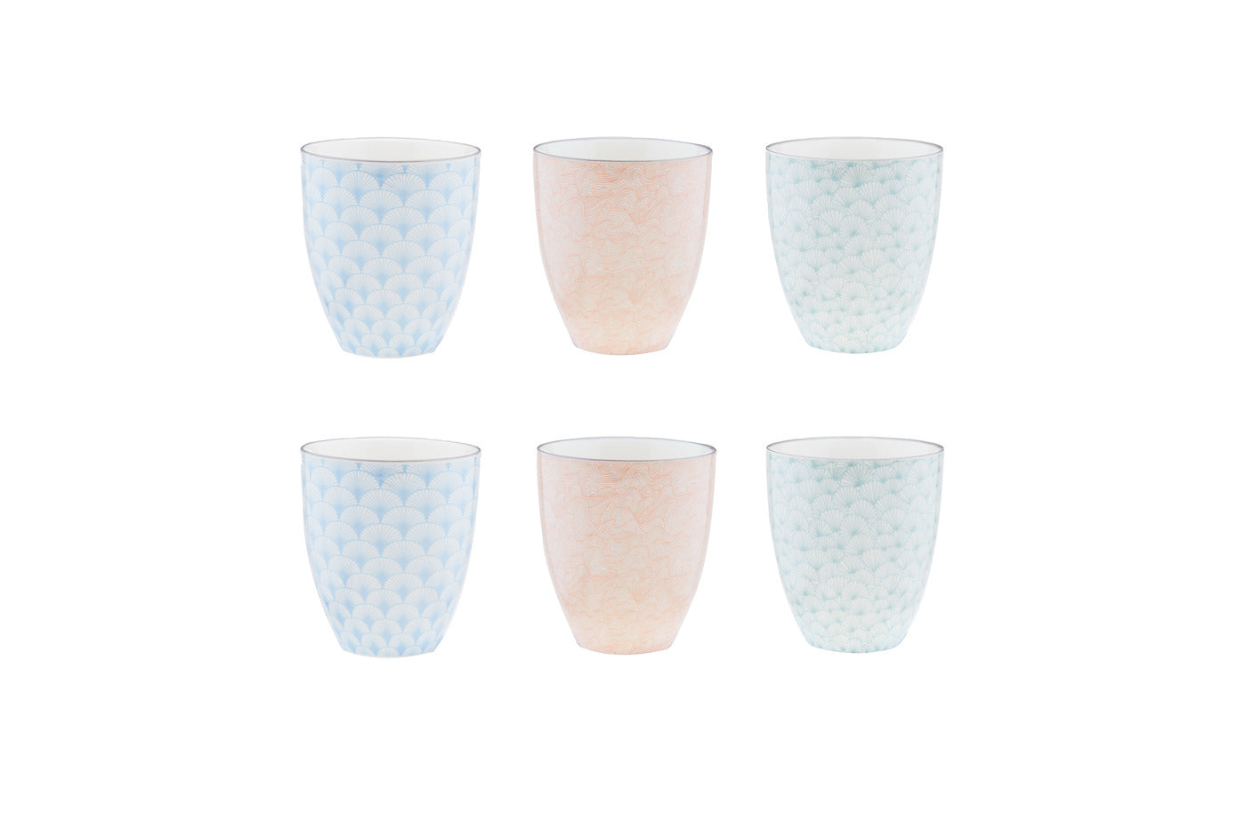 Mug PATTERN 30cl - 6 pièces - Pastel