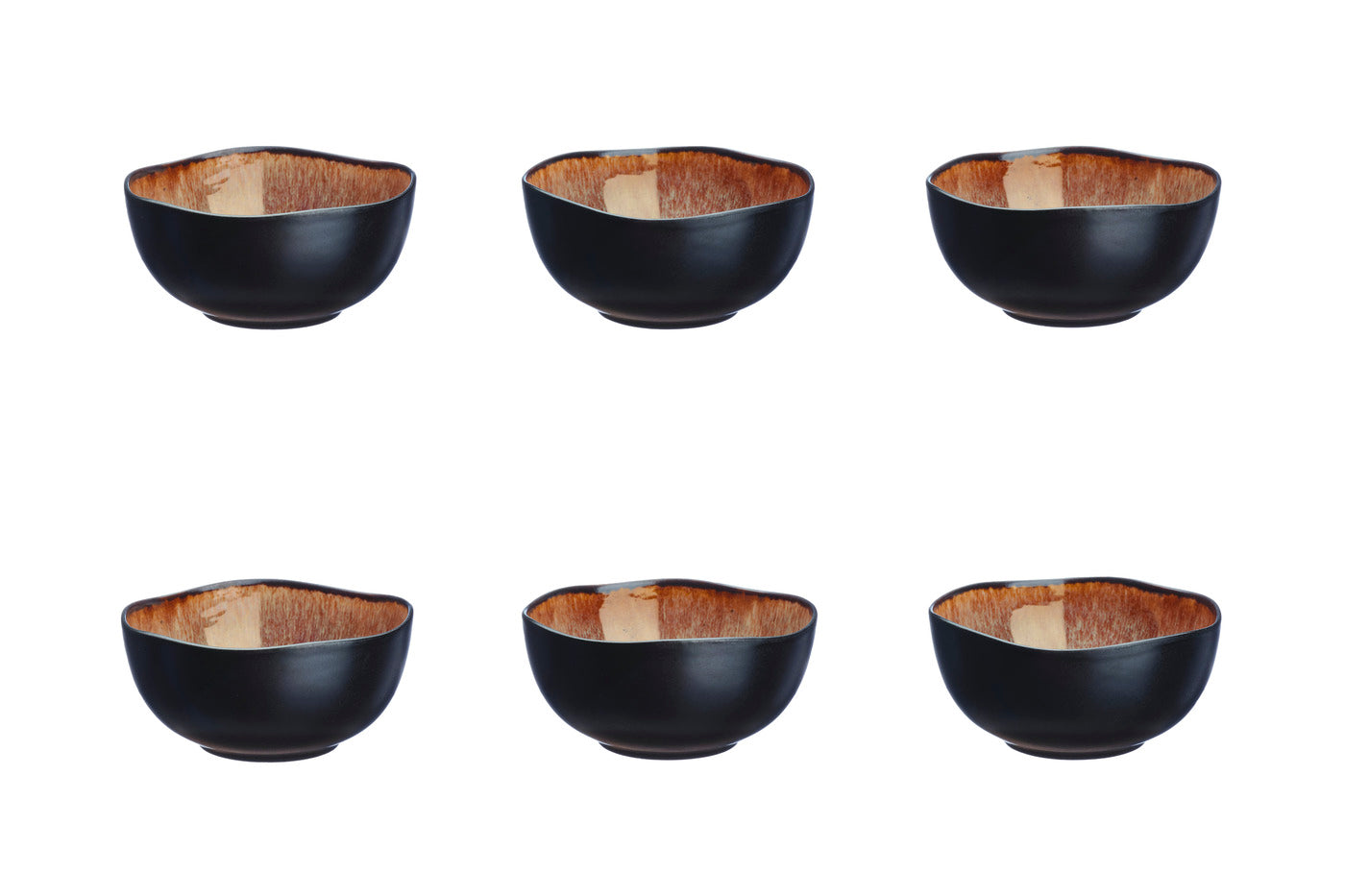 Bol IRIS Ø12cm - 6 pièces - Marron sauvage