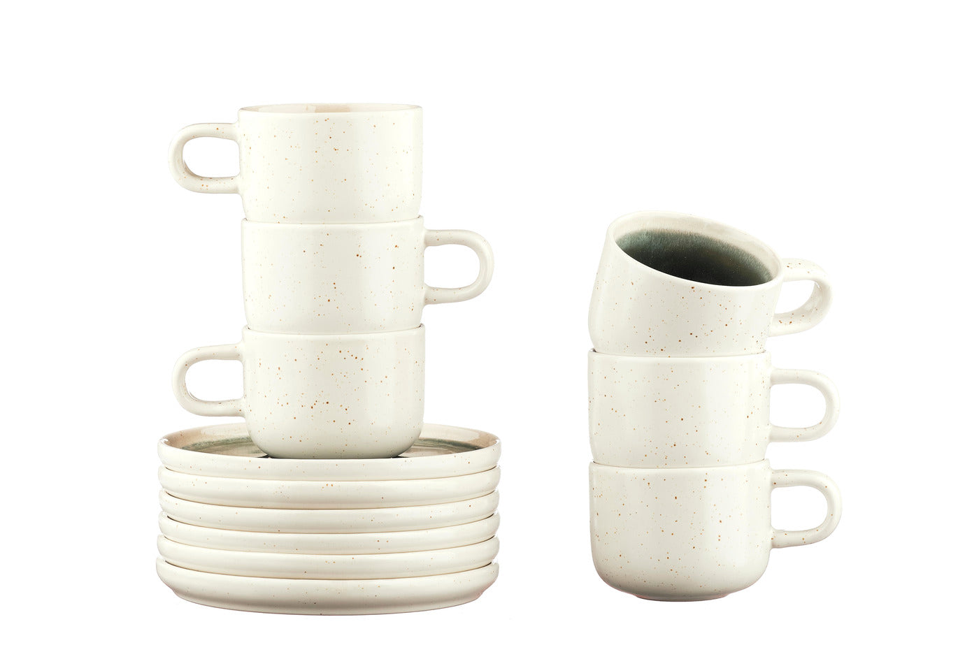 Tasse 20cl et soucoupe Ø15cm OXYGEN - 12 pièces - Vert de gris