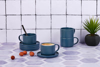 Tasse SCANDI 15cl et soucoupe Ø12cm - 8 pièces - Marine