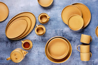 Tasse SCANDI 15cl et soucoupe Ø12cm - 8 pièces - Ocre