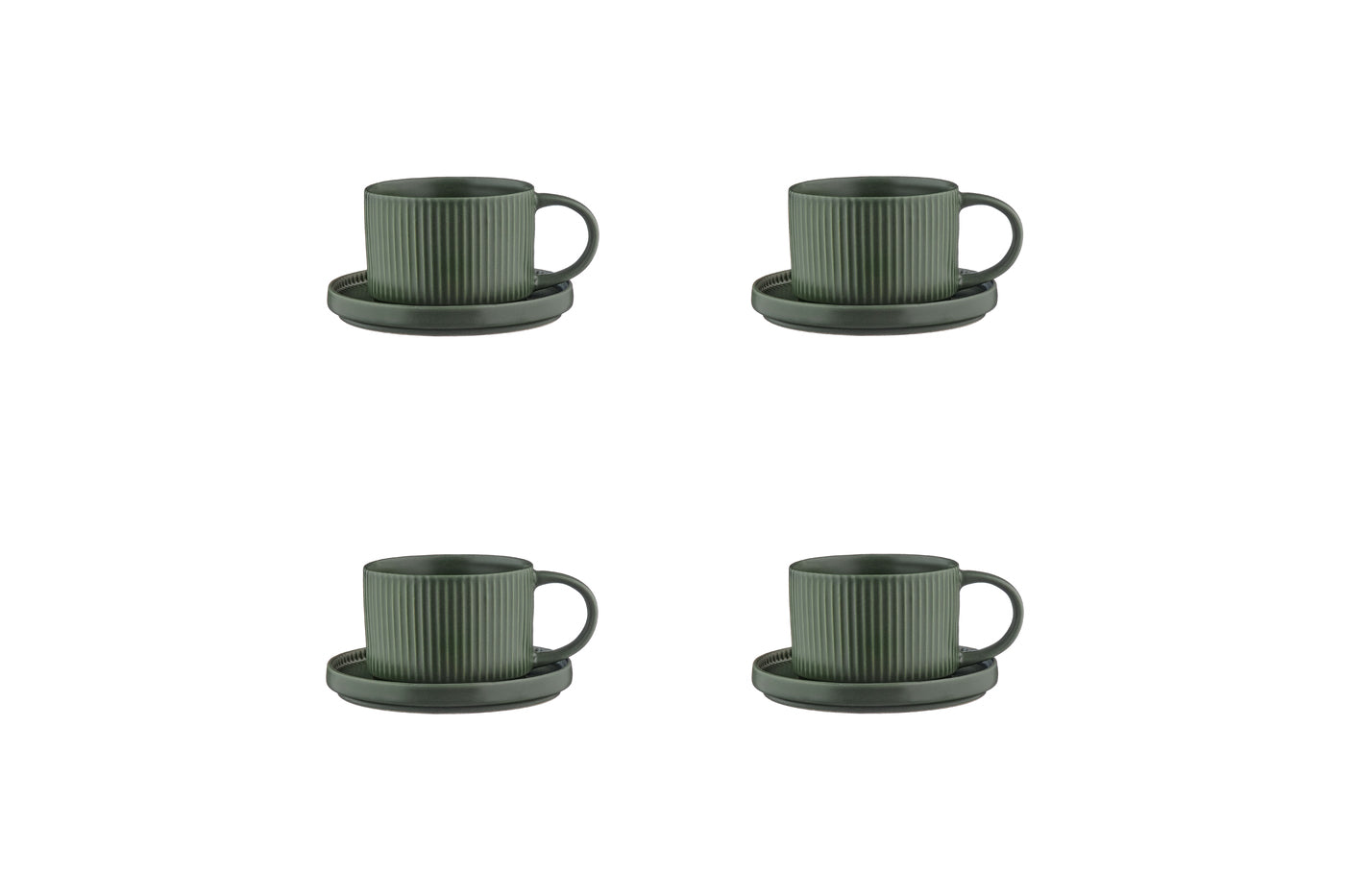Tasse SCANDI 15cl et soucoupe Ø12cm - 8 pièces - Olive
