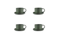 Tasse SCANDI 15cl et soucoupe Ø12cm - 8 pièces - Olive