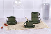 Chávena SCANDI 15cl com pires Ø12cm - 8 peças - Oliva