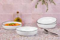 Assiette creuse PURE Ø21,5cm - 4 pièces - Blanc Neige