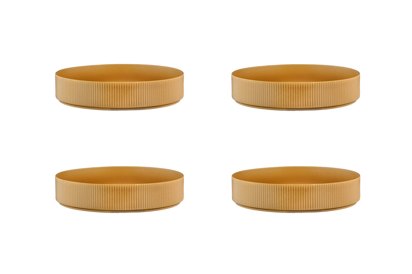Assiette creuse SCANDI Ø21,5cm - 4 pièces - Ocre