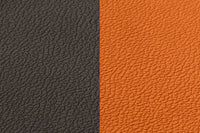 Sous-verre rond réversible - 6 pièces - Cuir recyclé orange et chocolat