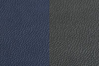 Set de table rectangovale réversible - 6 pièces - Cuir recyclé bleu nuit et gris anthracite