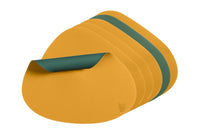 Set de table curve réversible - 6 pièces - Cuir recyclé jaune moutarde et vert sapin