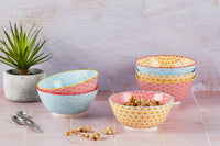 Bol PATTERN Ø15cm - 6 pièces - Color