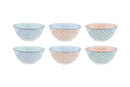 Bol PATTERN Ø15cm - 6 pièces - Pastel