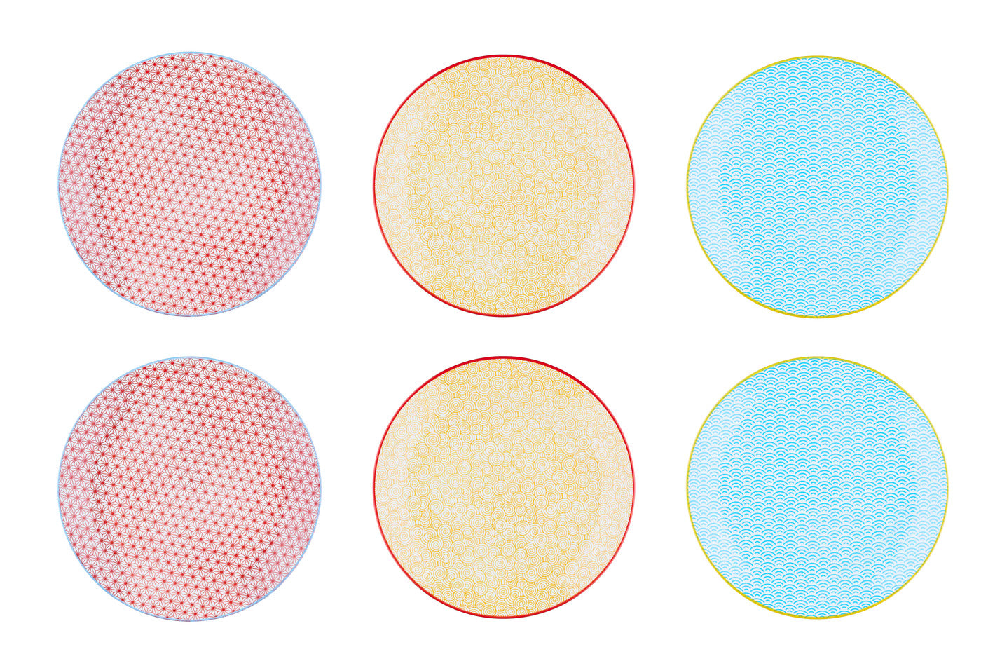 Assiette PATTERN Ø26cm - 6 pièces - Color