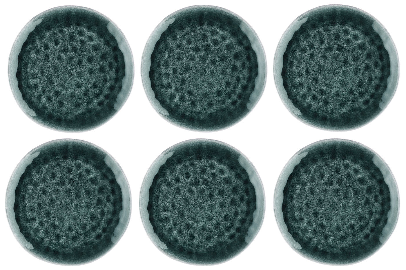 Assiette MOON Ø28,5cm - 6 pièces - Pétrole