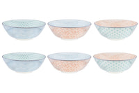 Bol PATTERN Ø21cm - 6 pièces - Pastel