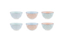 Bol PATTERN Ø12cm - 6 pièces - Pastel