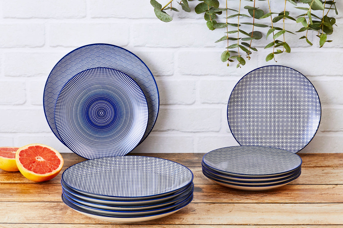Assiette PATTERN Ø21cm - 6 pièces - Dark blue