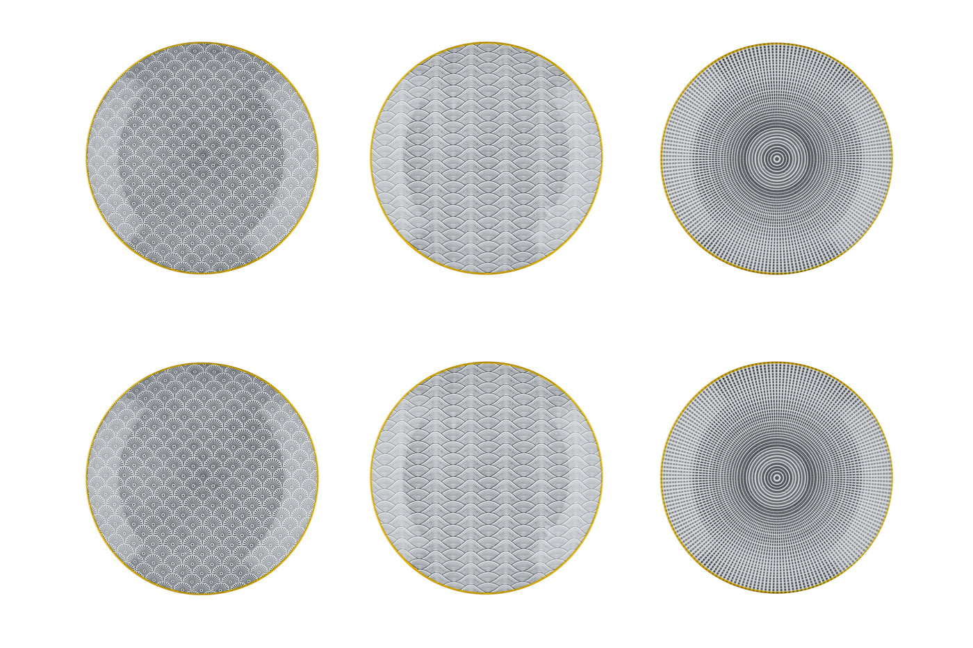Assiette PATTERN Ø21cm - 6 pièces - Eclipse