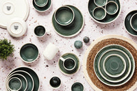 Assiette OXYGEN Ø21,5cm - 6 pièces - Vert de gris