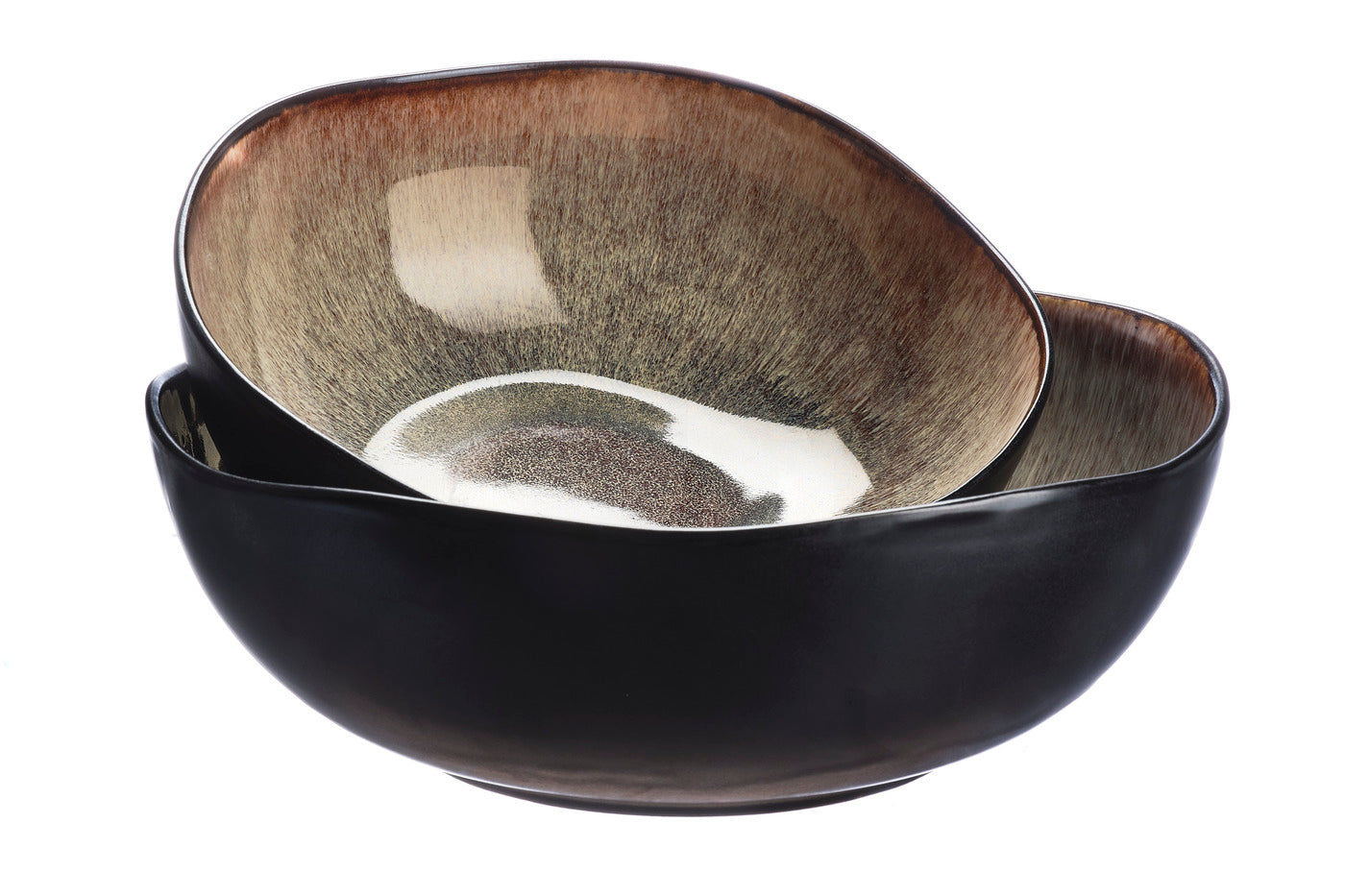 Saladier IRIS Ø24cm et Ø28,5cm - 2 pièces - Marron sauvage
